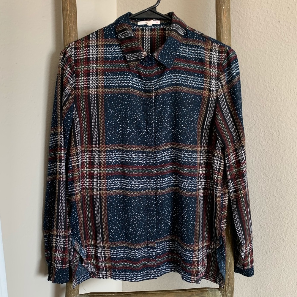 LE LIS Plaid Button Down